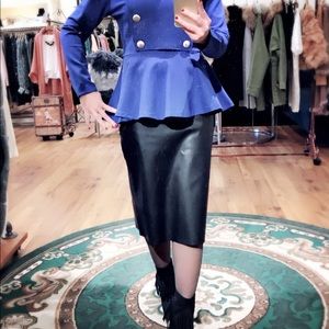 Mid long - Leather Skirt